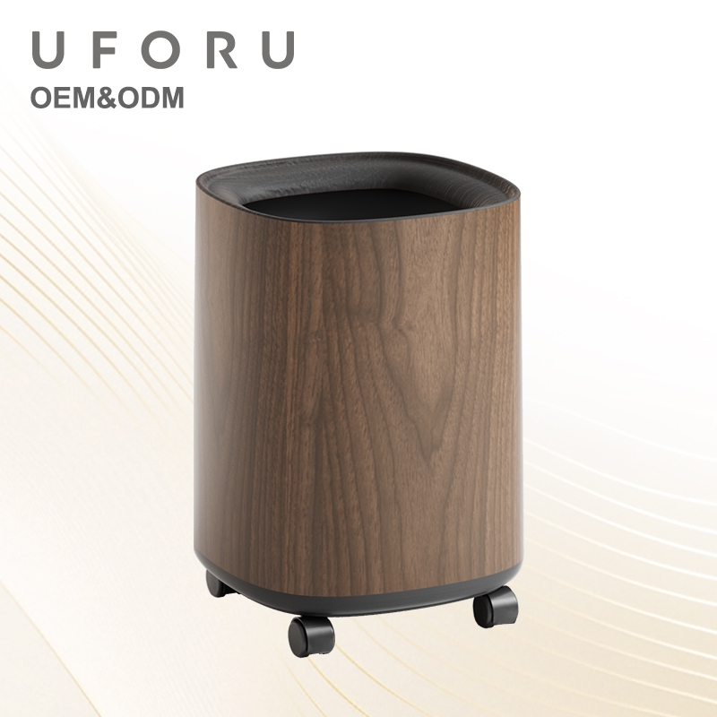 Commercial Kitchen Bin - UFORU Moderner Mülleimer mit Holzmaserung, großes