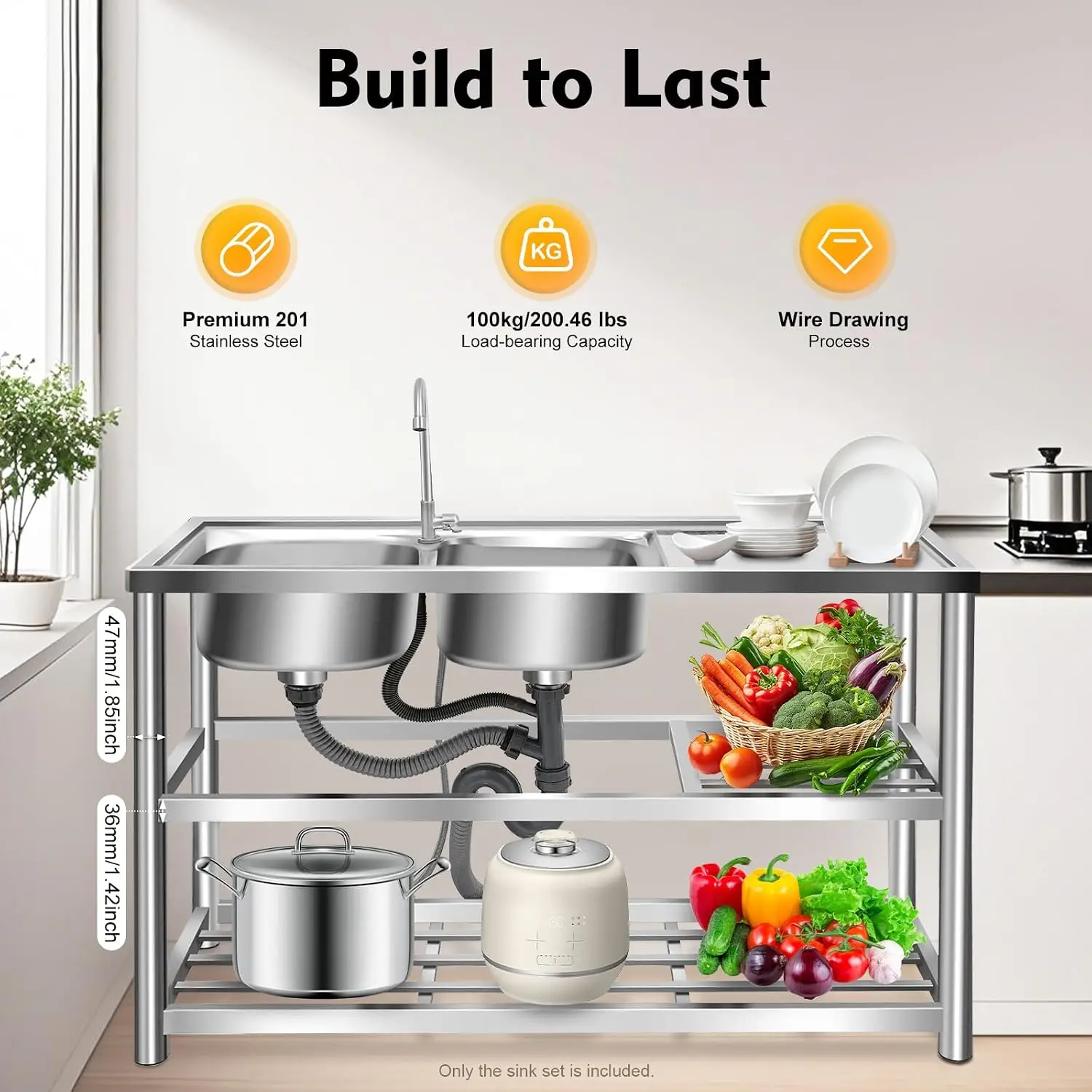 Freistehende Küchen-Vorbereitu – Commercial Kitchen Worktops Bewertung und Preis