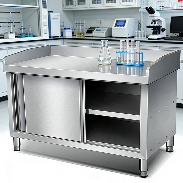 Edelstahl-Arbeitstisch mit Sch – Commercial Kitchen Worktops Bewertung und Preis