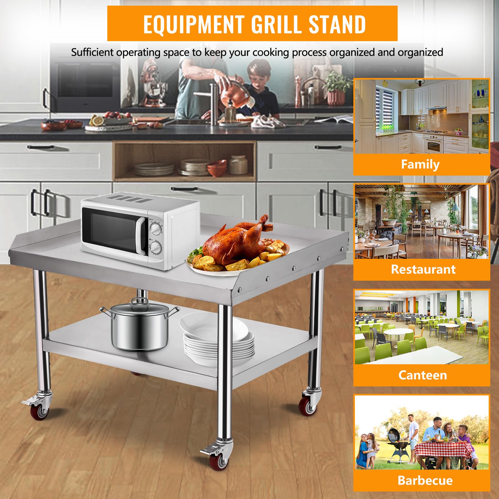 Edelstahl-Arbeitstisch mit Gri – Commercial Kitchen Worktops Bewertung und Preis