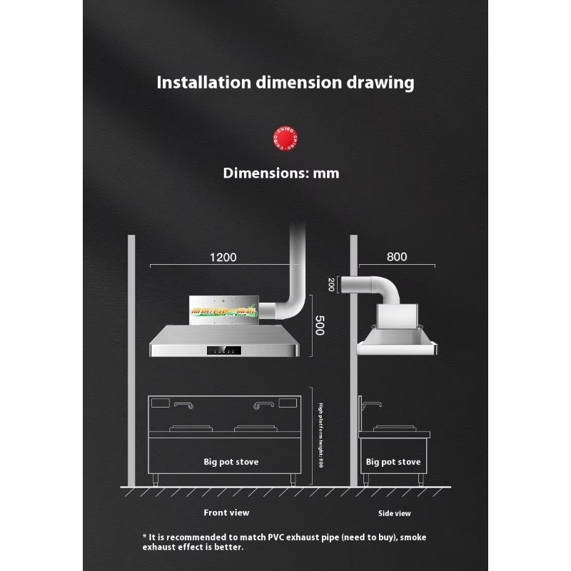 Gewerbliche Dunstabzugshaube a – Range Commercial Kitchen Bewertung und Preis